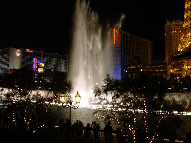 the Bellagio fountains on thursday evening