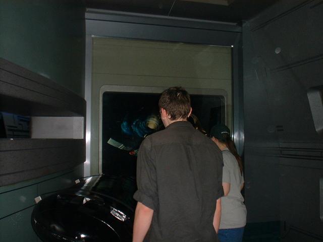 Catrice and IB at the Star Wars Experience at the Hilton Hotel looking at the capsle that shot Spock's body into space
